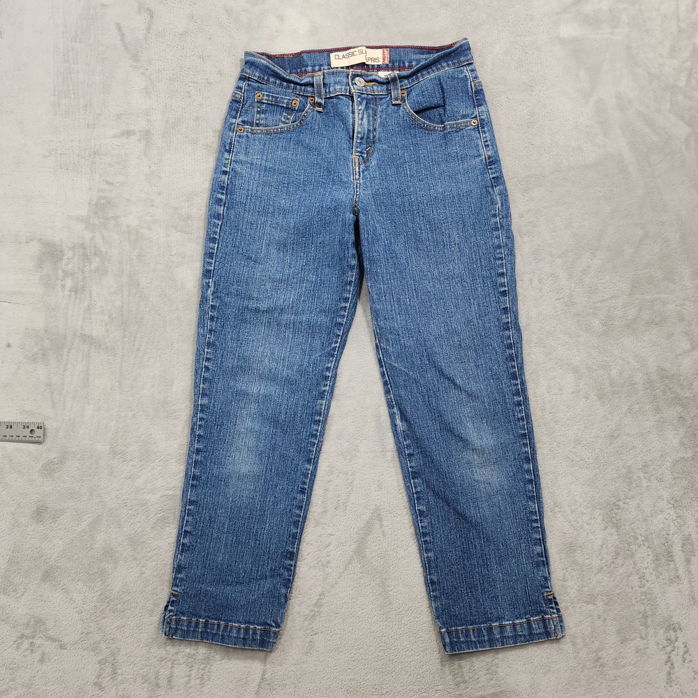 Levi's Jeans Womens 6 Blue Mid Rise Classic Slim Capri Crop Stretch Denim Casual